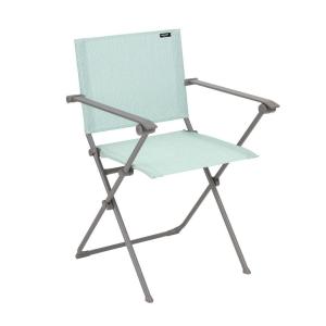 Fauteuil pliant compact en acier bleu L54xl60xH87
