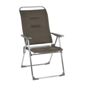 Fauteuil pliant matelassé en aluminium marron L67xl63xH111