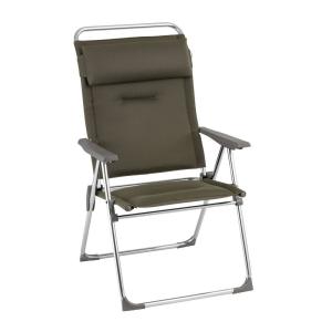 Fauteuil pliant matelassé multi-positions en aluminium marr…