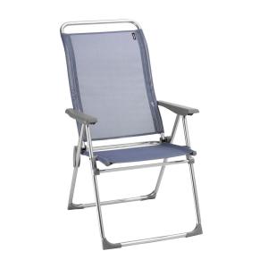 Fauteuil pliant multi-positions en aluminium bleu L67xl63xH…