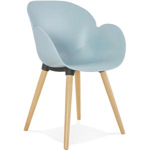 Fauteuil Polymère Bleu H. assise 45 cm