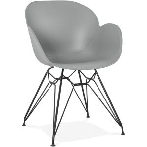 Fauteuil Polymère Gris H. assise 44 cm