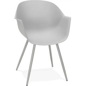 Fauteuil Polymère Gris H. assise 45 cm