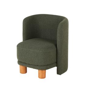 Fauteuil pour hôtel bouclettes vert kaki