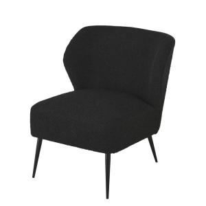 Fauteuil professionnel bouclettes noires en polyester recyc…