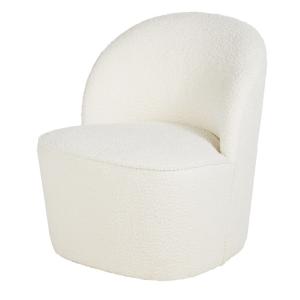 Fauteuil professionnel en tissu recyclé à bouclettes blanc…