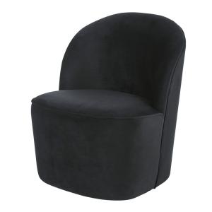 Fauteuil professionnel en velours recyclé noir