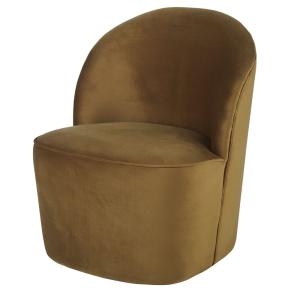 Fauteuil professionnel en velours recyclé ocre