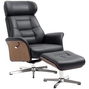 Fauteuil relax avec repose-pied dossier inclinable polyurét…