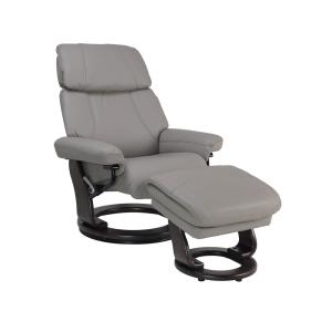 Fauteuil relax confortable en cuir gris