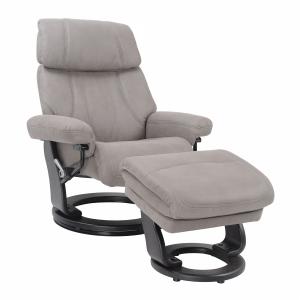 Fauteuil relax confortable en tissu gris