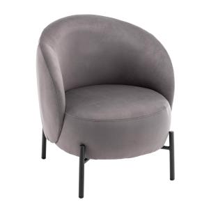 Fauteuil relax en métal et tissu gris