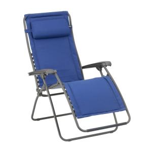 Fauteuil relax matelassé zéro gravité en acier bleu L87xl67…
