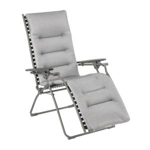 Fauteuil relax matelassé zéro gravité en acier gris L85xl71…