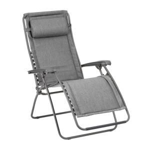 Fauteuil relax matelassé zéro gravité en acier gris L87xl67…