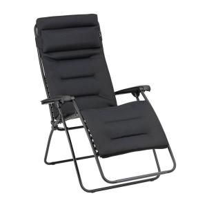 Fauteuil relax matelassé zéro gravité en acier noir L96xl72…