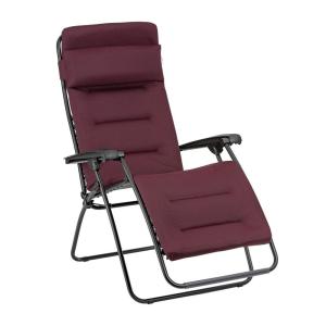 Fauteuil relax matelassé zéro gravité en acier rouge L87xl6…