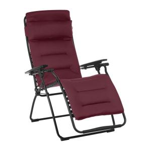 Fauteuil relax matelassé zéro gravité en acier rouge L88xl7…