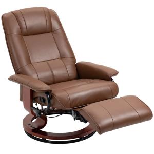 Fauteuil relax pivotant 360° revêtement synthétique marron…