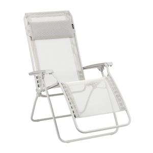 Fauteuil relax zéro gravité en acier beige L88xl67xH114