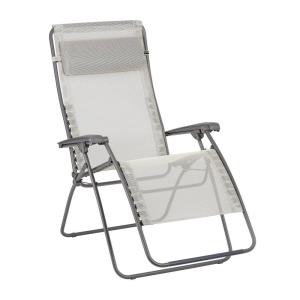 Fauteuil relax zéro gravité en acier beige L96xl72xH123