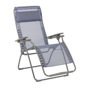 Fauteuil relax zéro gravité en acier bleu L88xl71xH115