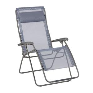Fauteuil relax zéro gravité en acier bleu L96xl72xH123