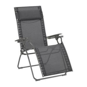 Fauteuil relax zéro gravité en acier gris L85xl71xH114