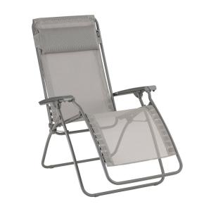 Fauteuil relax zéro gravité en acier gris L88xl67xH114