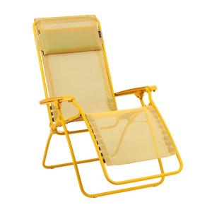 Fauteuil relax zéro gravité en acier jaune L88xl67xH114