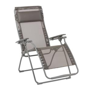 Fauteuil relax zéro gravité en acier marron L88xl71xH115