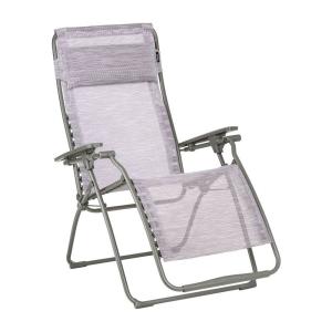 Fauteuil relax zéro gravité en acier mauve L88xl71xH115