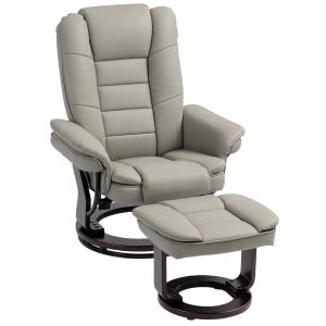 Fauteuil relaxation siège pivotant 360° synthétique marron…