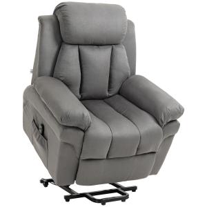 Fauteuil releveur inclinable repose-pied ajustable tissu gr…