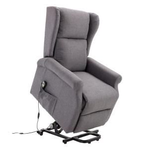 Fauteuil releveur inclinable repose-pied ajustable tissu gr…