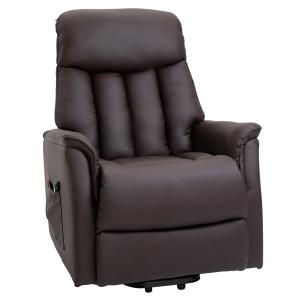 Fauteuil releveur inclinable repose-pied synthétique tissu…