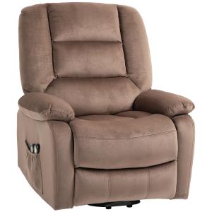 Fauteuil releveur massant chauffant inclinable effet velour…