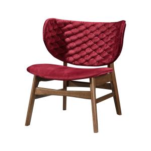 Fauteuil rembourré bordeaux