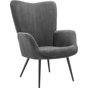 Fauteuil Rembourré ergonomique avec revêtement velours gris…