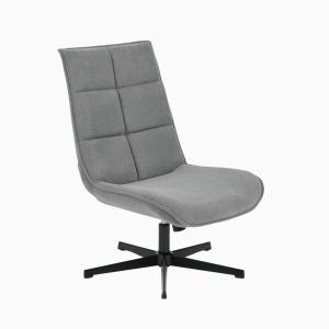 Fauteuil rembourré tissu gris