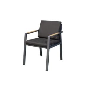 Fauteuil repas noir L56  x P70 x H80 cm