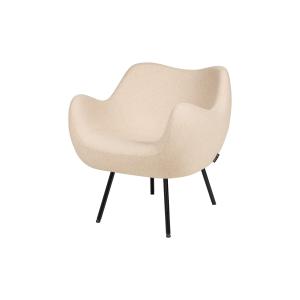 Fauteuil rétro en laine, beige