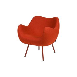 Fauteuil rétro en laine, rouge