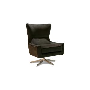 Fauteuil rotatif en velours anthracite