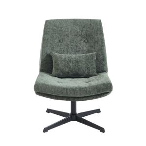 Fauteuil  rotatif tissu vert