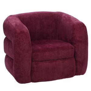 Fauteuil   rouge rouge bordeaux en tissu