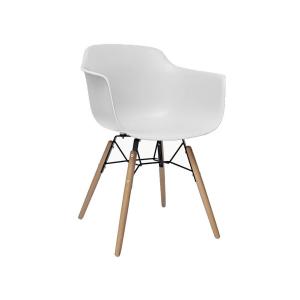 Fauteuil salle à manger design scandinave blanc