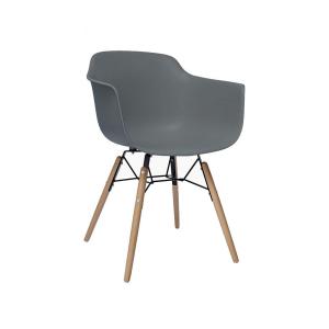 Fauteuil salle à manger design scandinave gris foncé