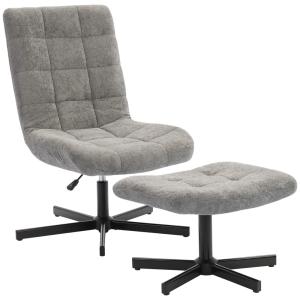 Fauteuil salon avec repose-pieds dossier inclinable velours…