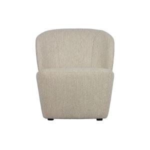 Fauteuil salon en tissu bouclé, chaise naturel beige
